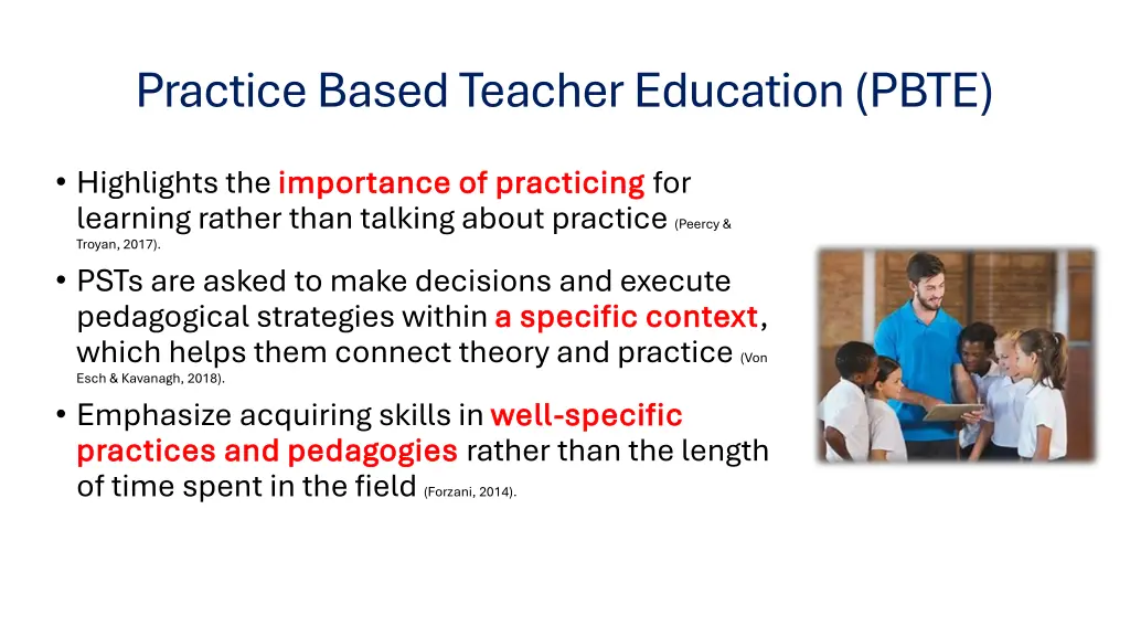 practice based teacher education pbte