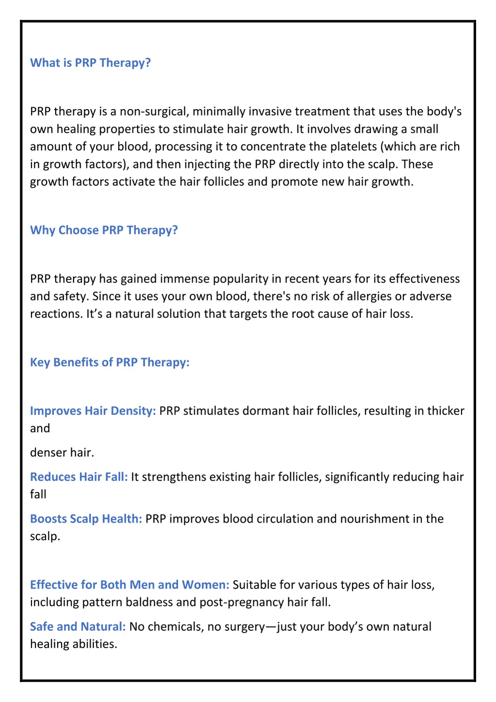 what is prp therapy