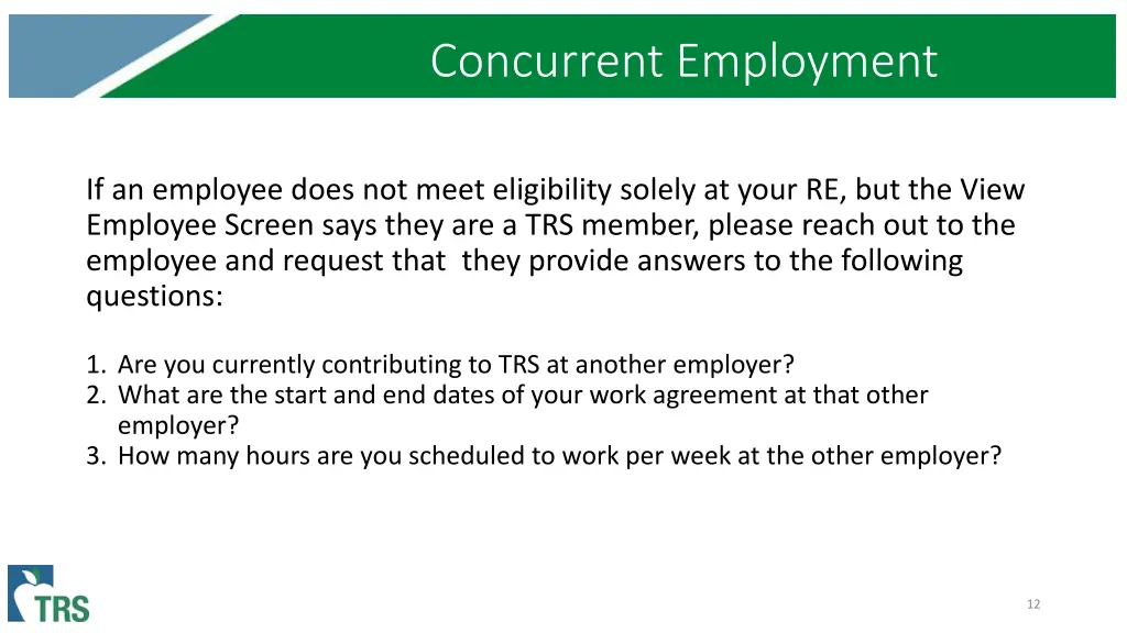 concurrent employment