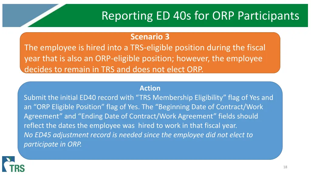 reporting ed 40s for orp participants 3