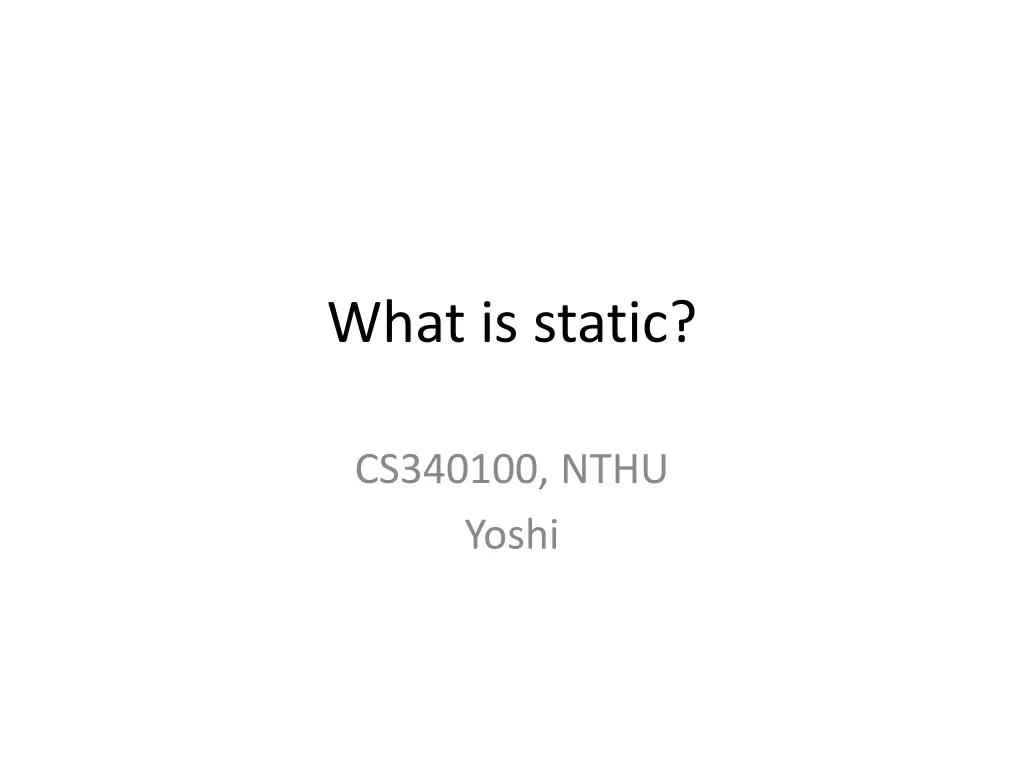 what is static