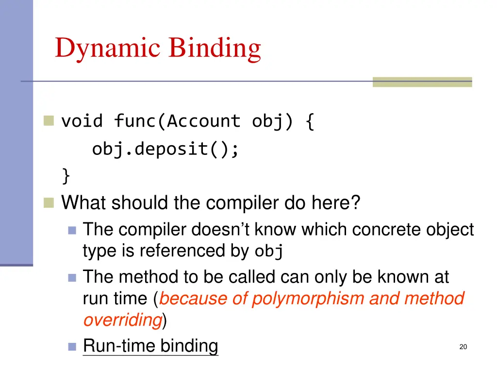 dynamic binding