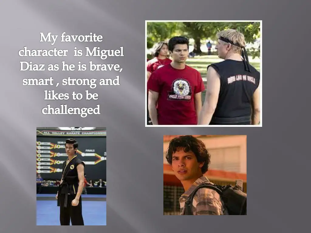 my favorite character is miguel diaz