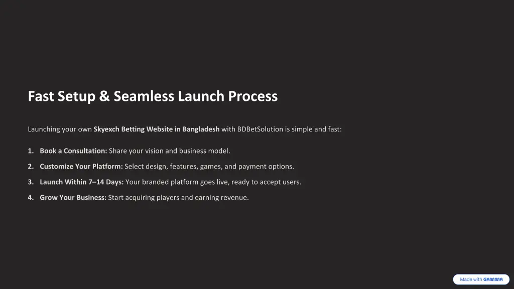 cast setup seamless launch trocess