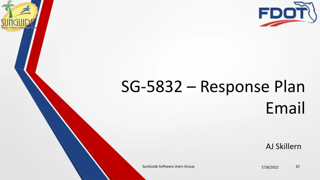 sg 5832 response plan