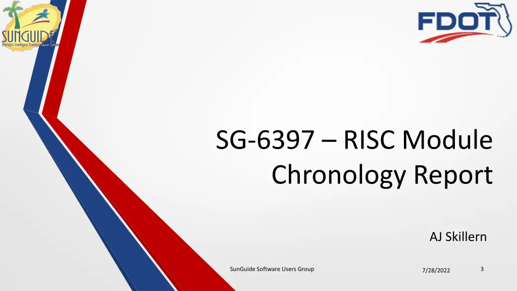 sg 6397 risc module chronology report