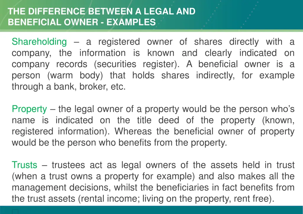 the difference between a legal and beneficial