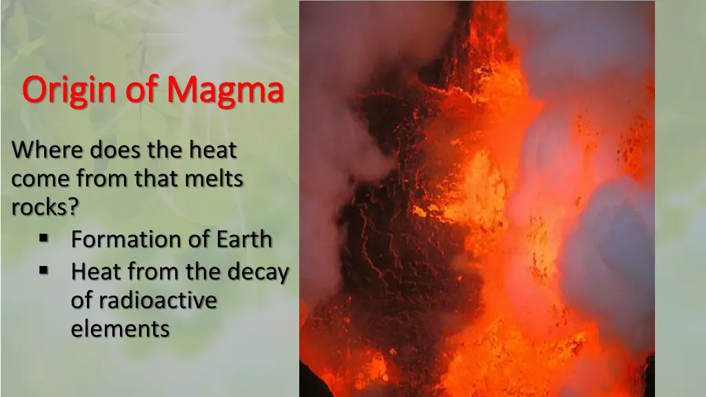 origin of magma origin of magma
