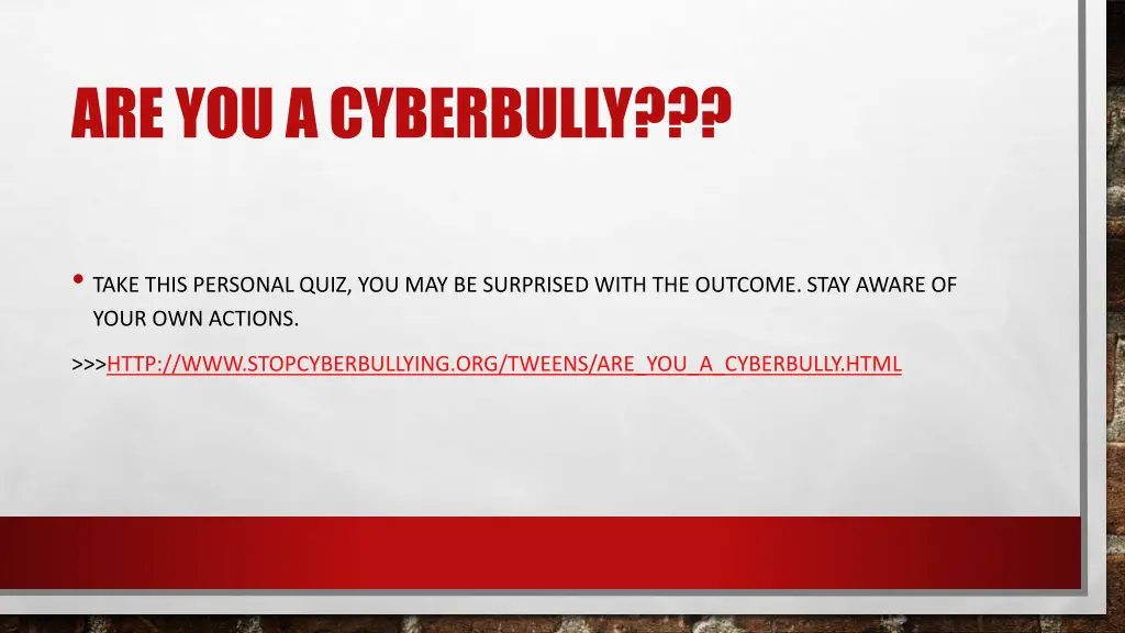 are you a cyberbully