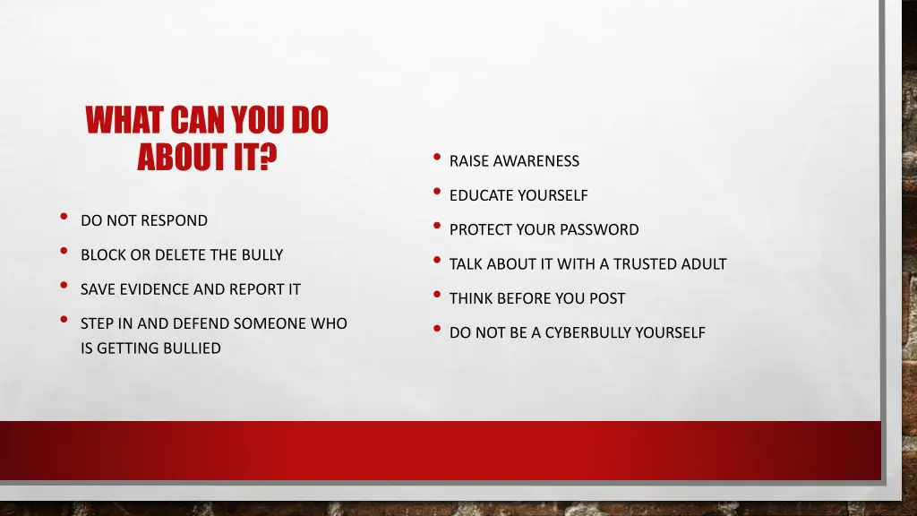 what can you do about it