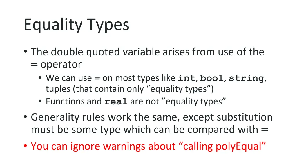 equality types 1