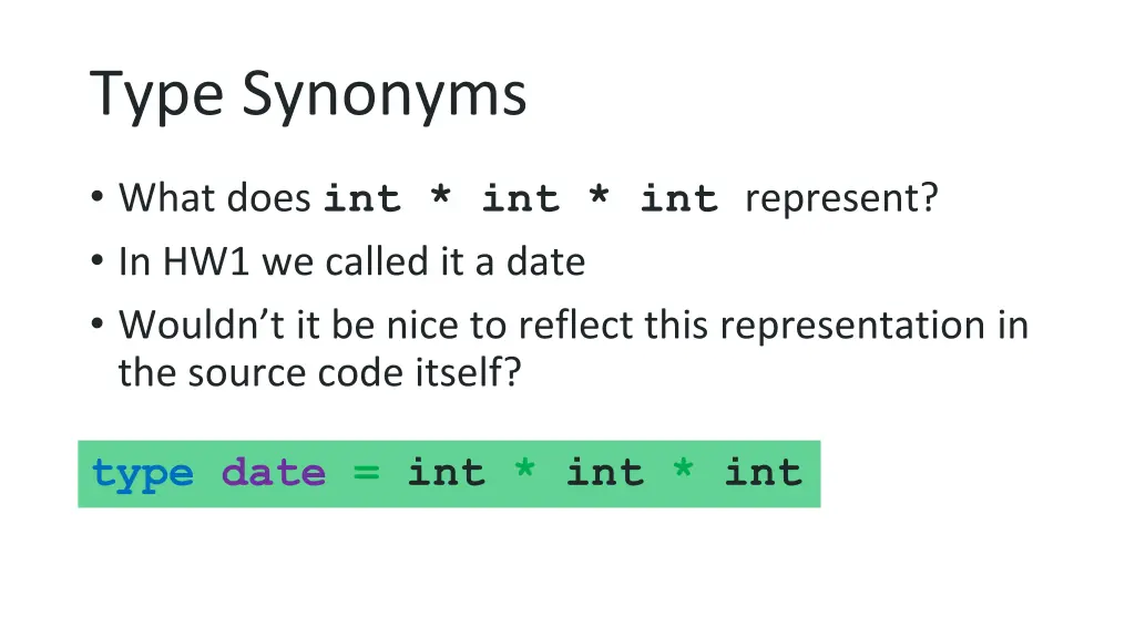 type synonyms