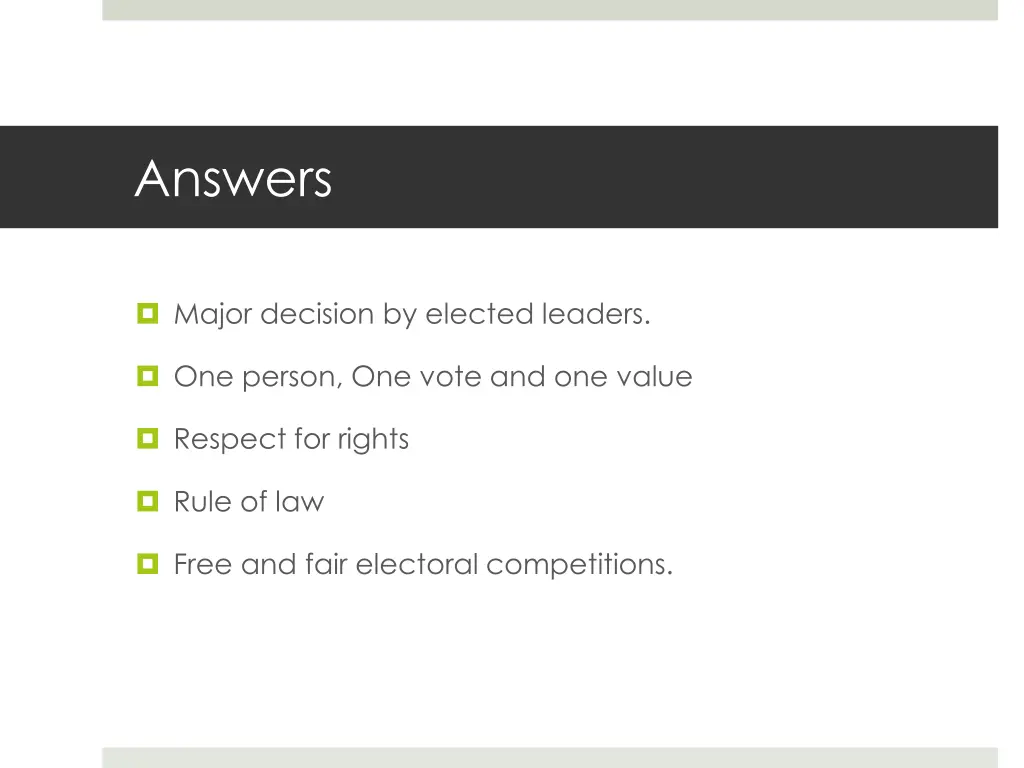 answers