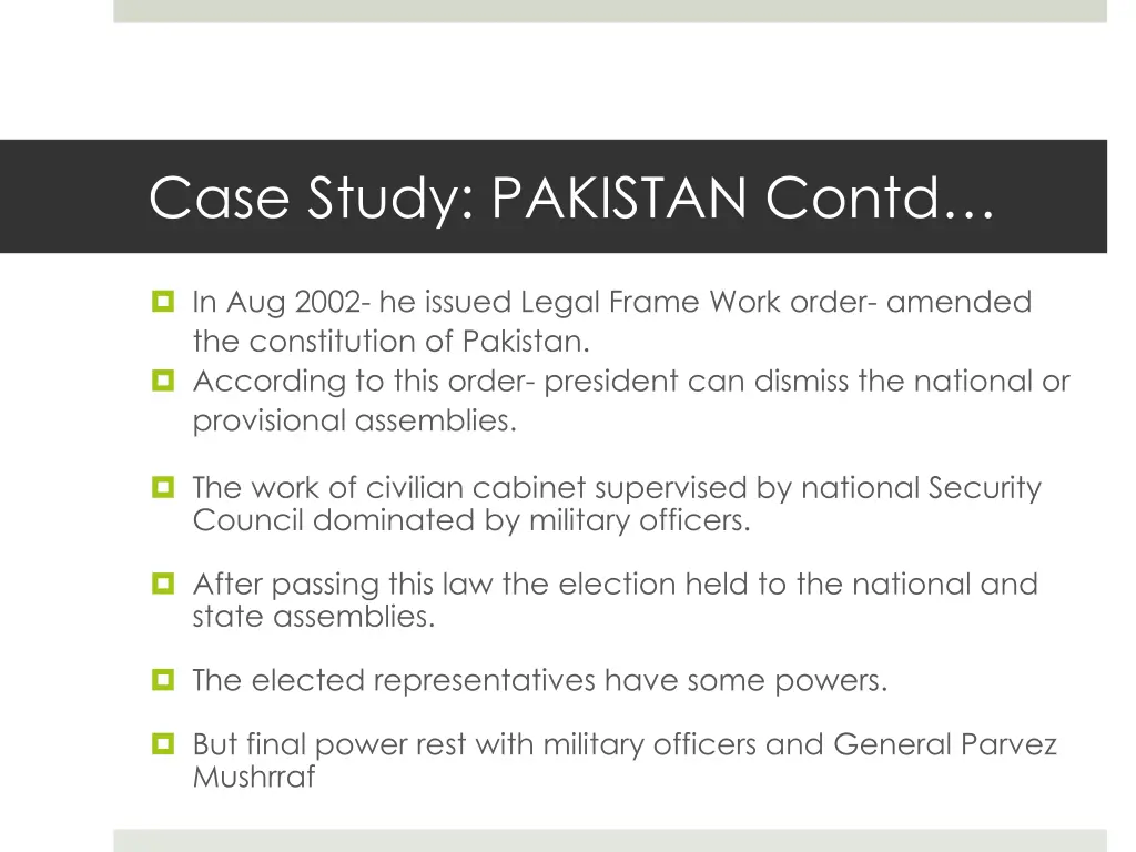 case study pakistan contd