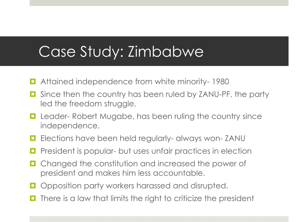 case study zimbabwe