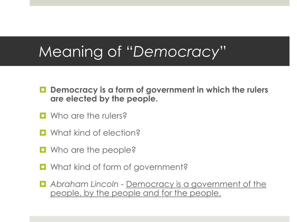 meaning of democracy