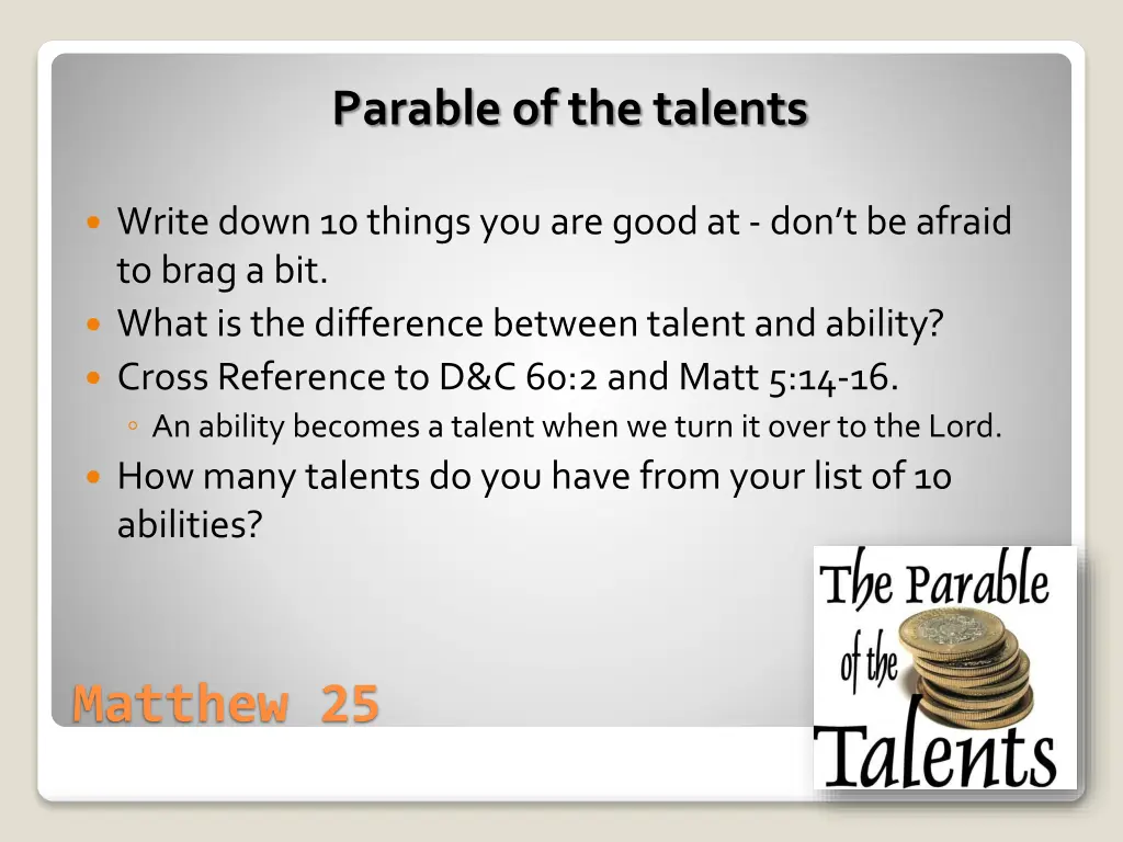 parable of the talents