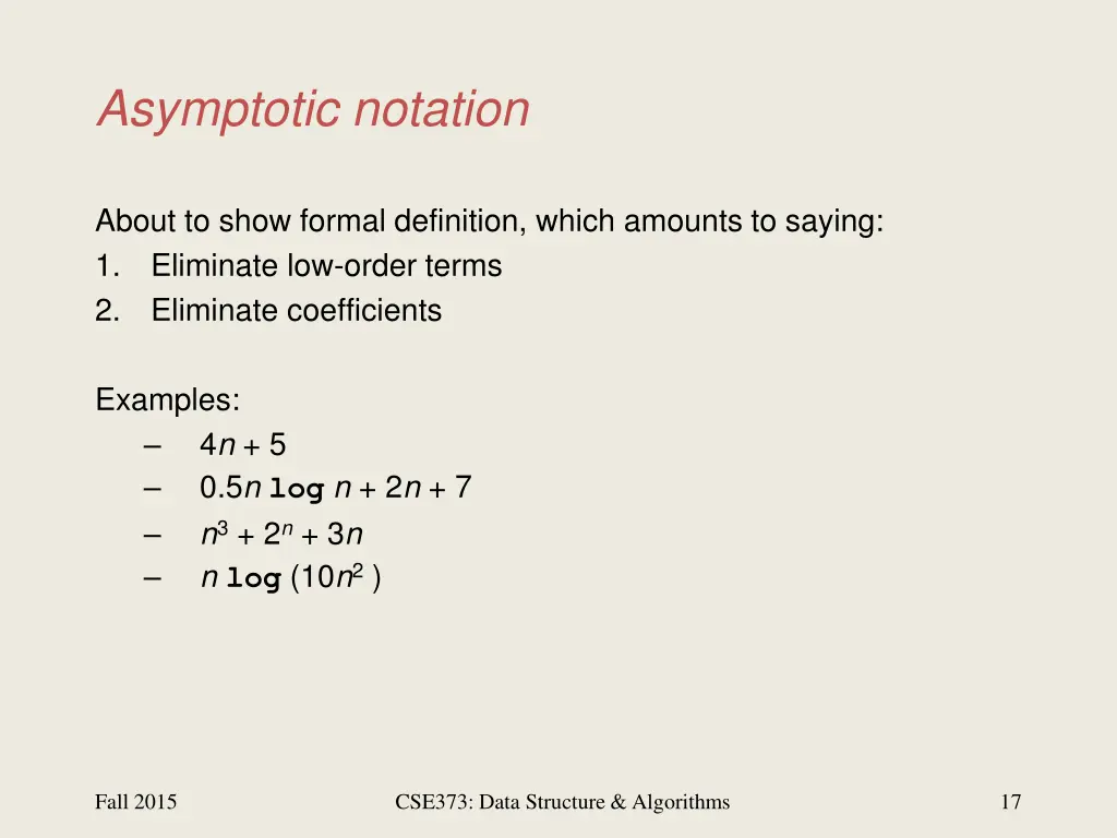 asymptotic notation