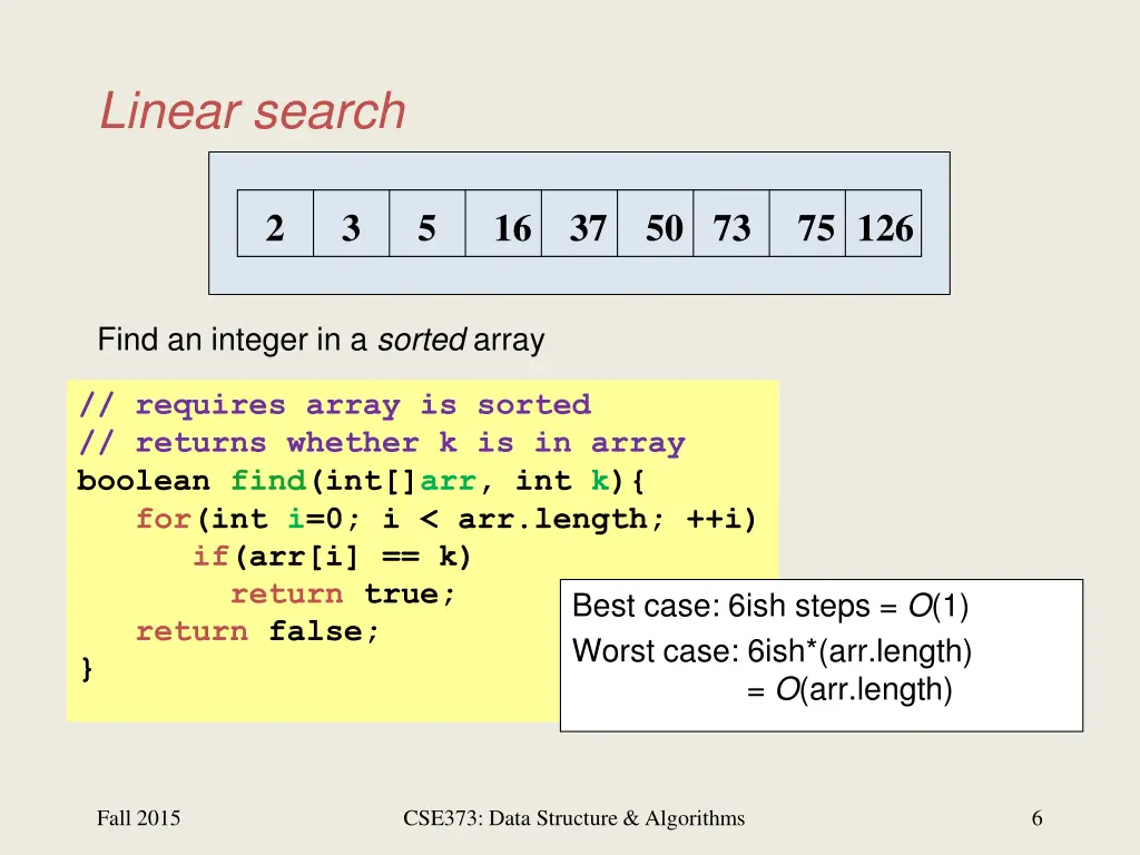 linear search