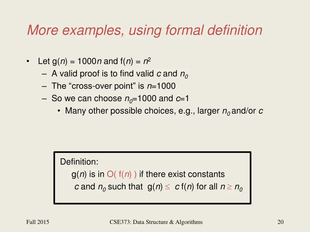 more examples using formal definition