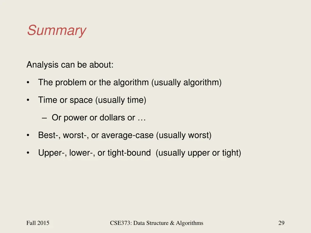 summary