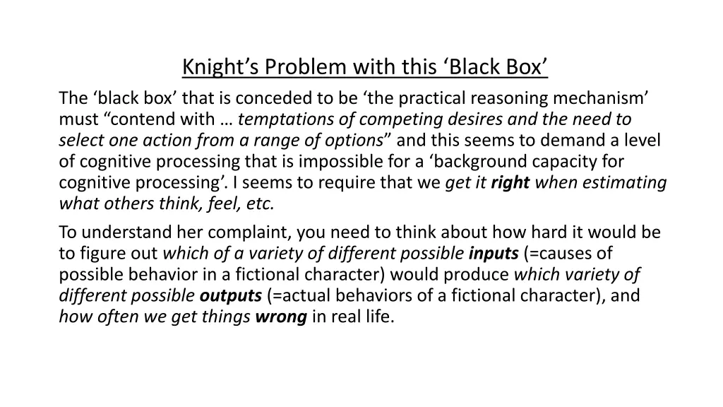 knight s problem with this black box the black