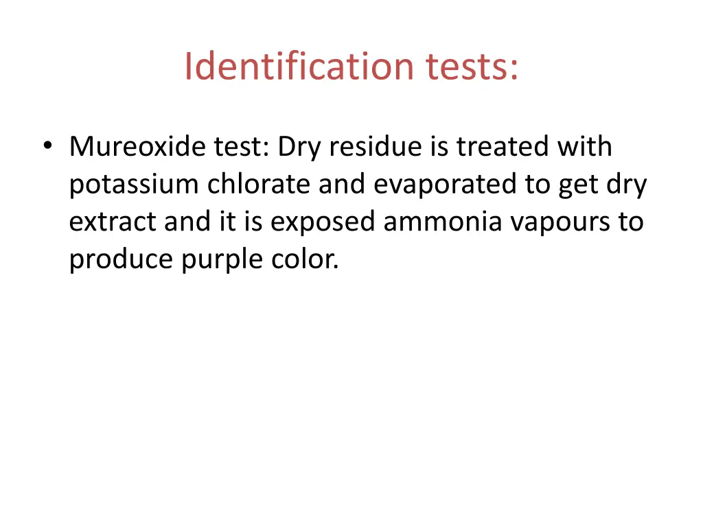 identification tests