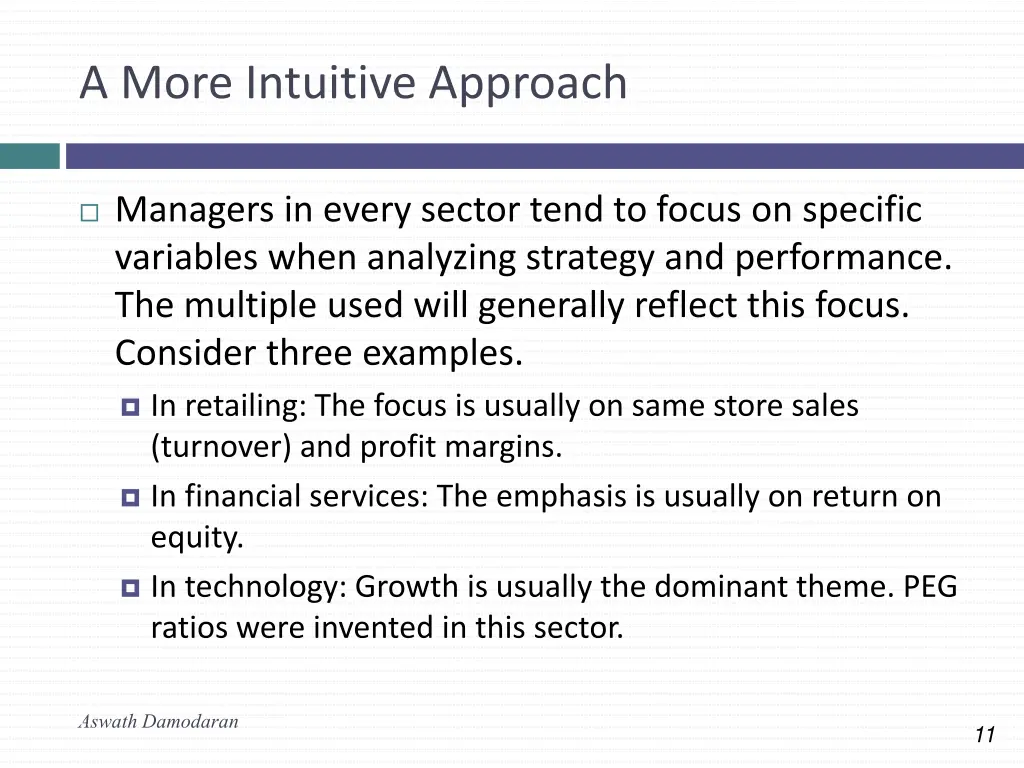 a more intuitive approach