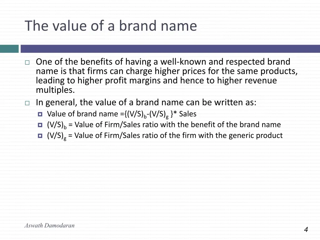 the value of a brand name