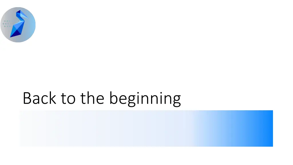back to the beginning