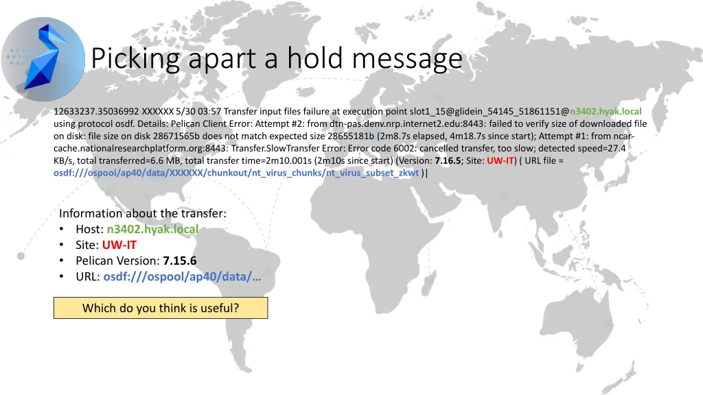 picking apart a hold message
