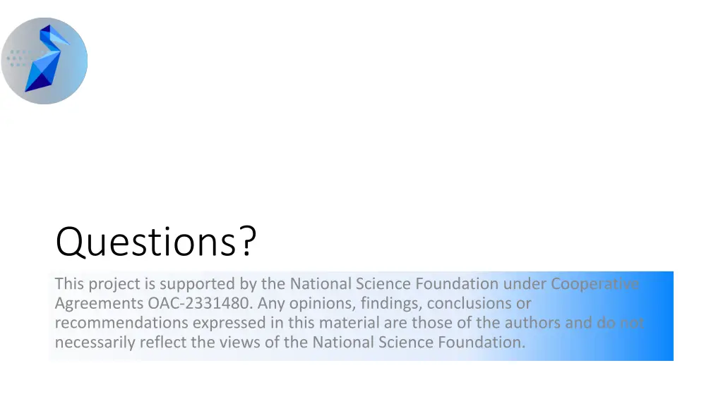 questions this project is supported