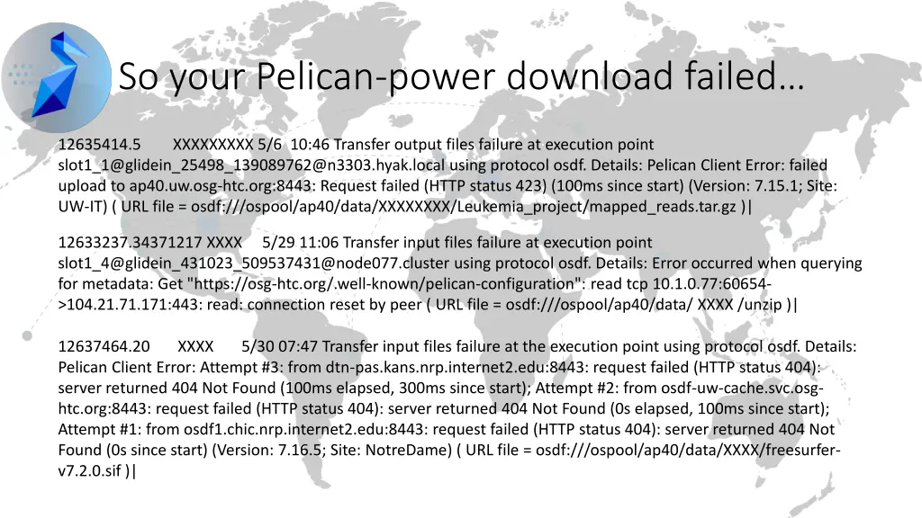 so your pelican power download failed
