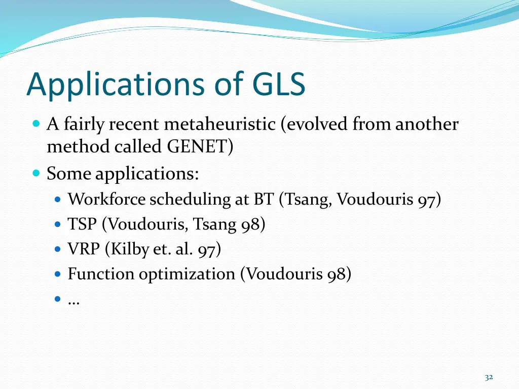 applications of gls