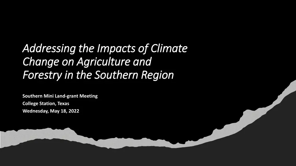 addressing the impacts of climate addressing