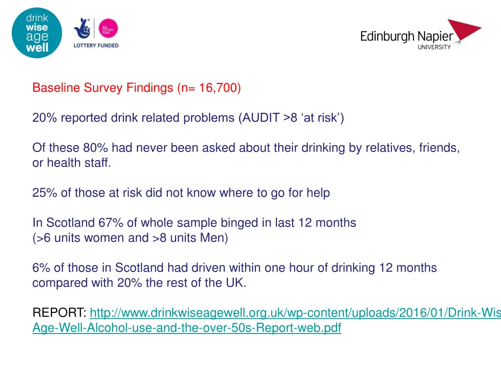 baseline survey findings n 16 700
