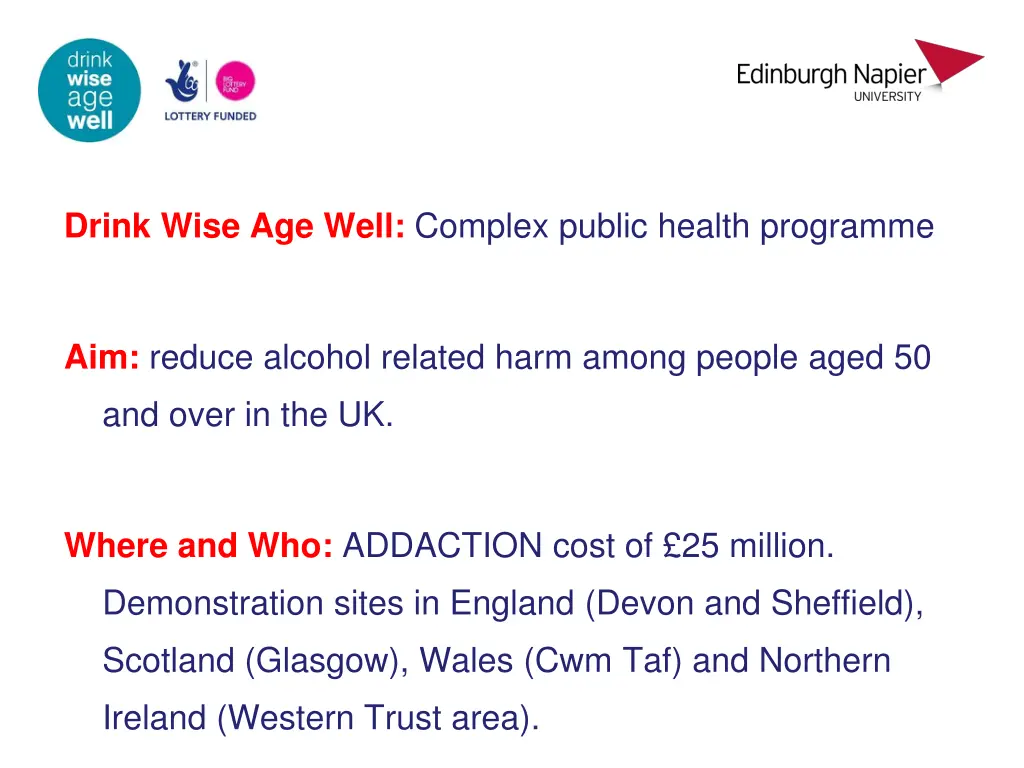 drink wise age well complex public health