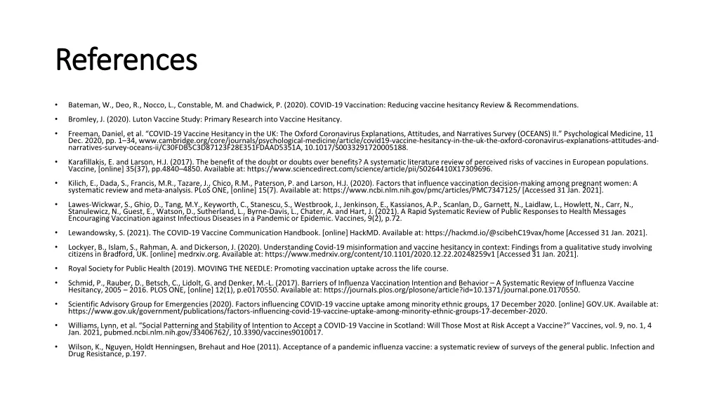 references references