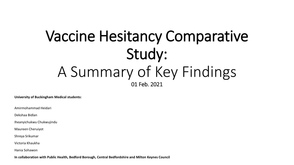 vaccine vaccine hesitancy hesitancy c comparative