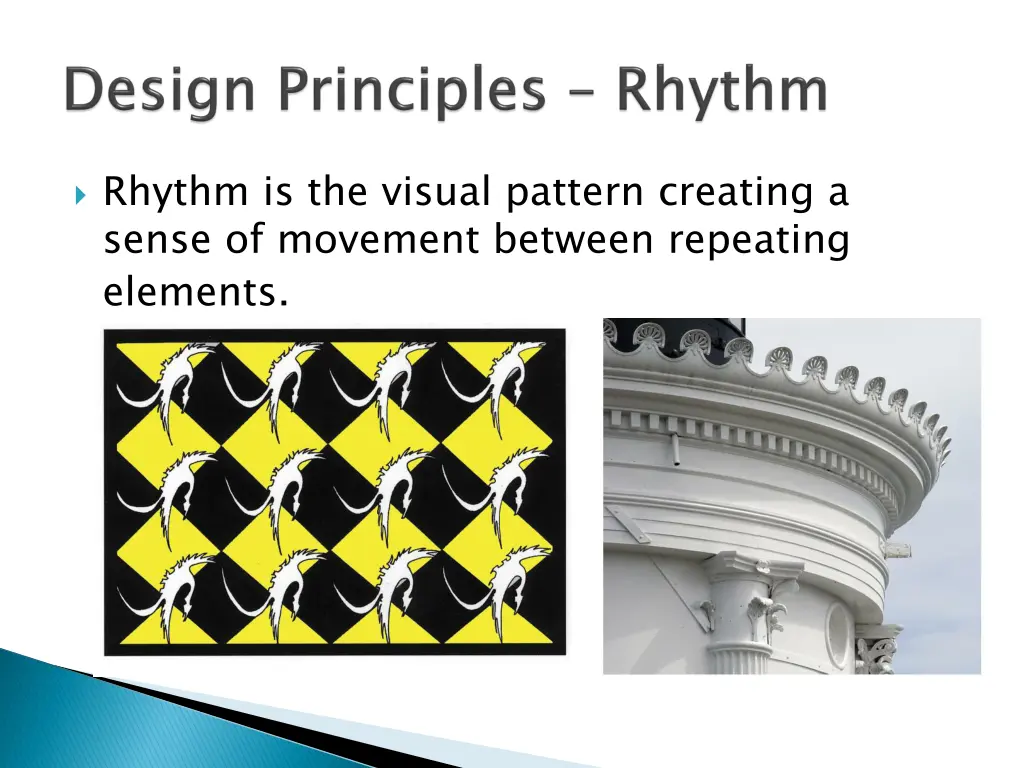rhythm is the visual pattern creating a sense