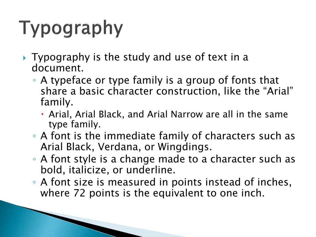 typography is the study and use of text
