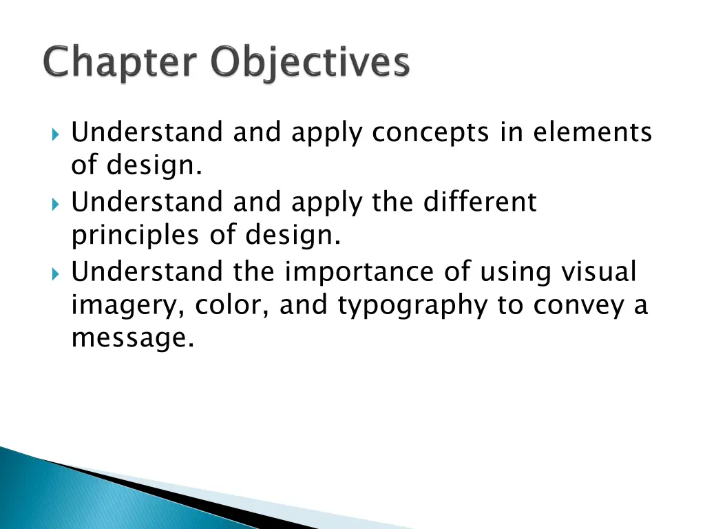 understand and apply concepts in elements
