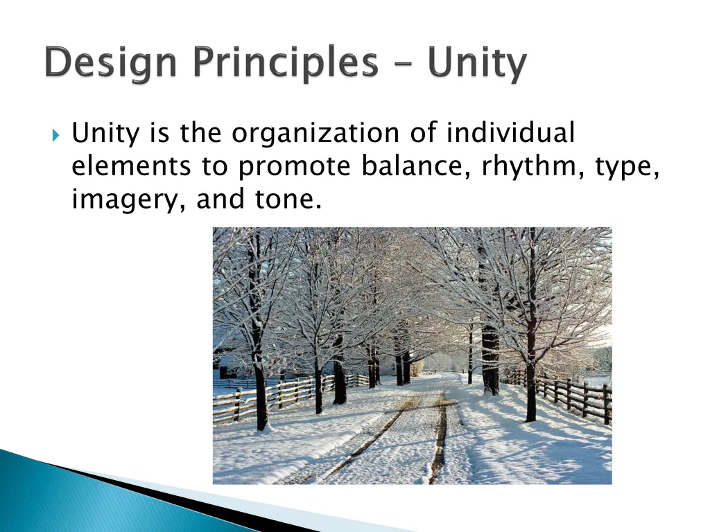 unity is the organization of individual elements