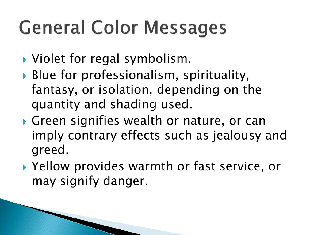 violet for regal symbolism blue