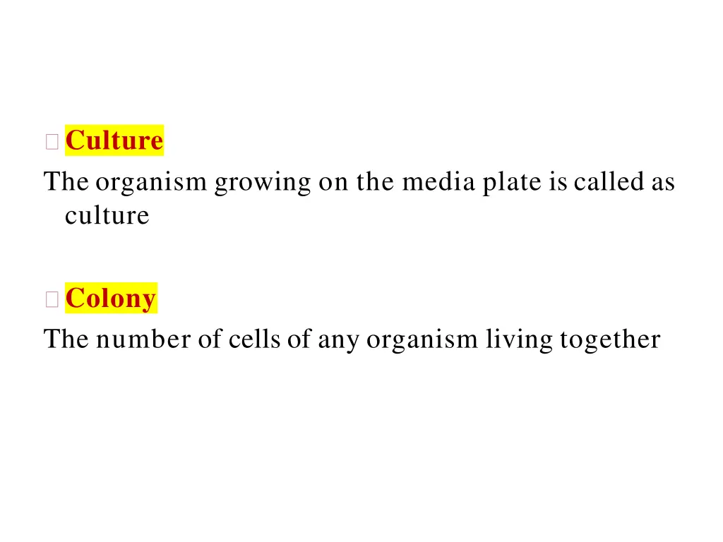 culture the organism growing on the media plate