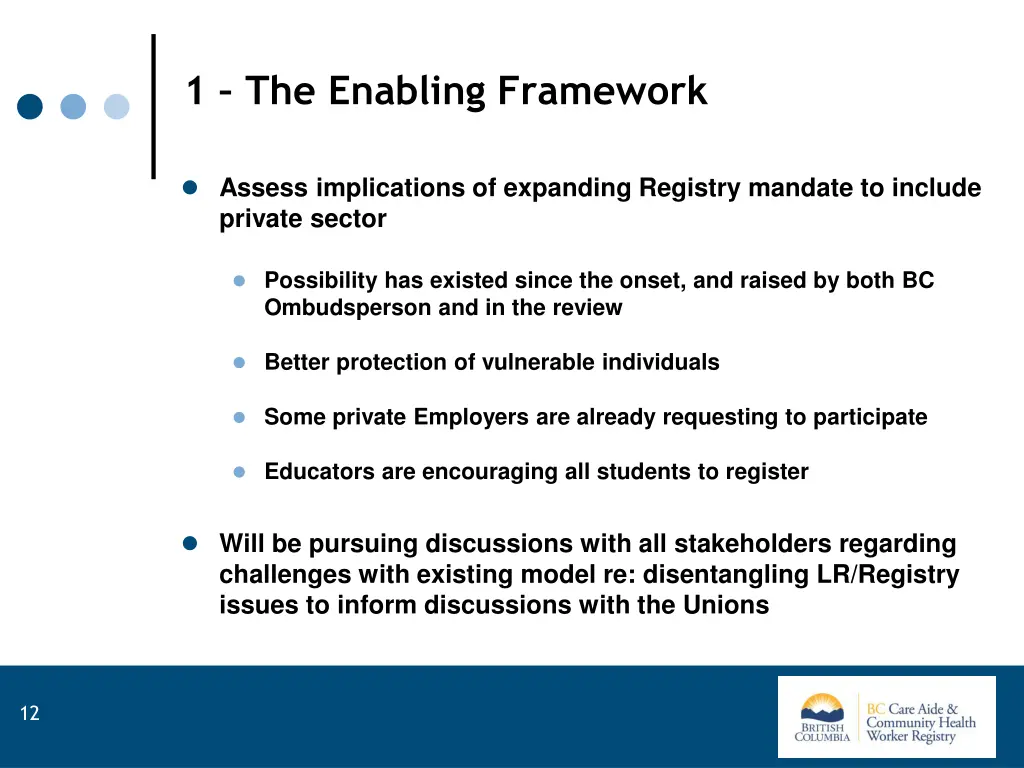 1 the enabling framework
