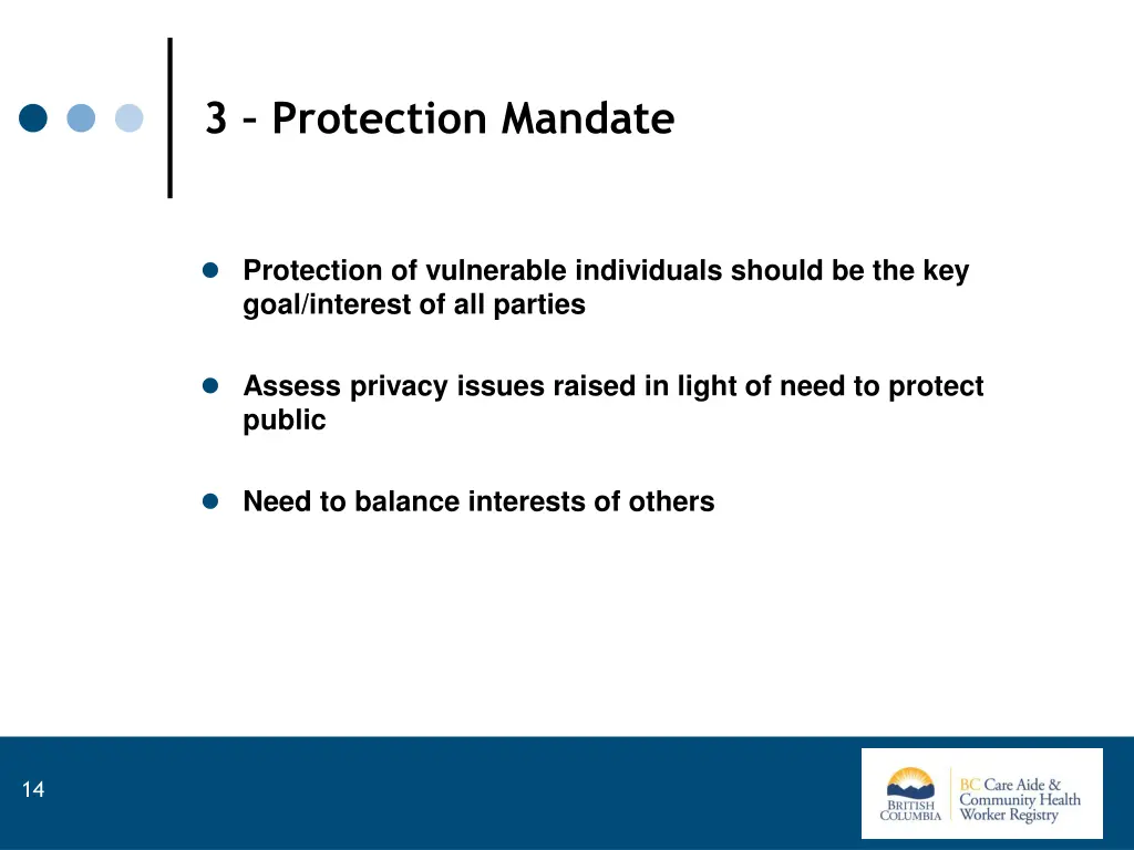 3 protection mandate