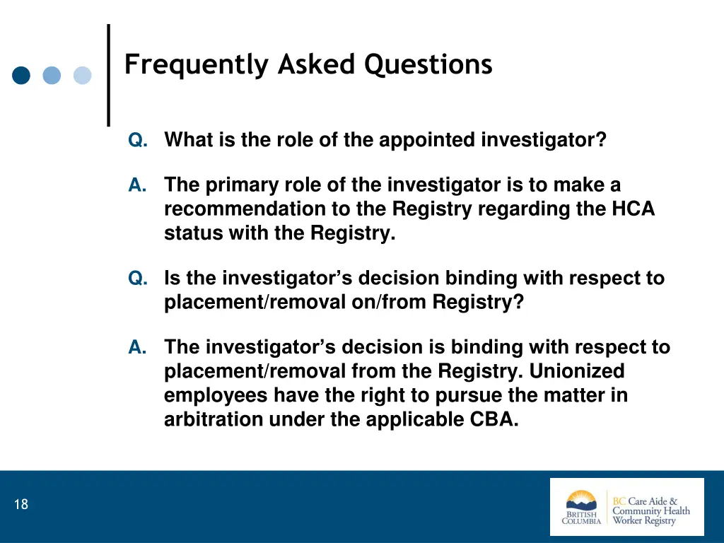 frequently asked questions