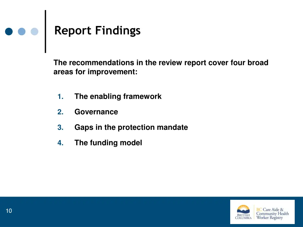 report findings
