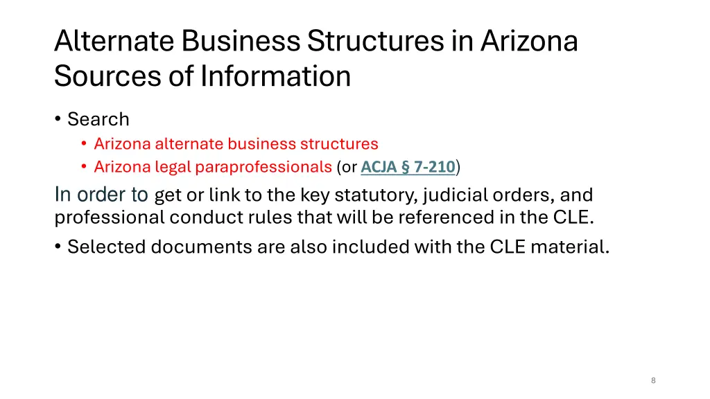 alternate business structures in arizona sources